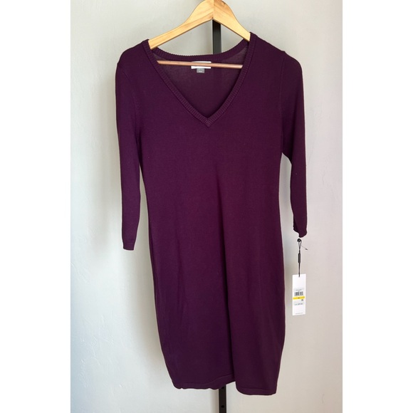 Calvin Klein Dresses & Skirts - Calvin Klein Sweater Dress Aubergine Medium New With Tags